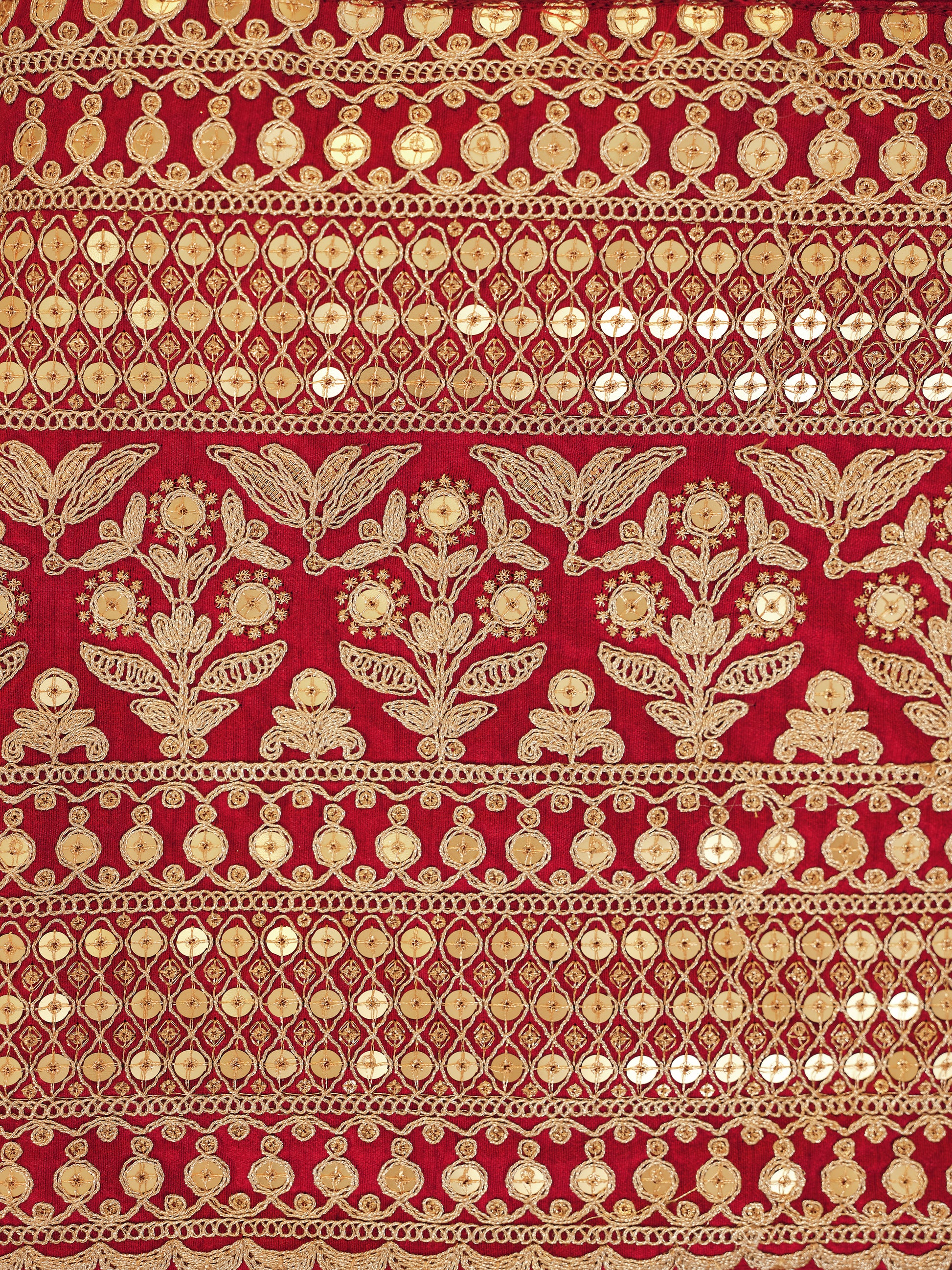 Magnetic Red Embroidered Georgette Wedding Wear Salwar Suit