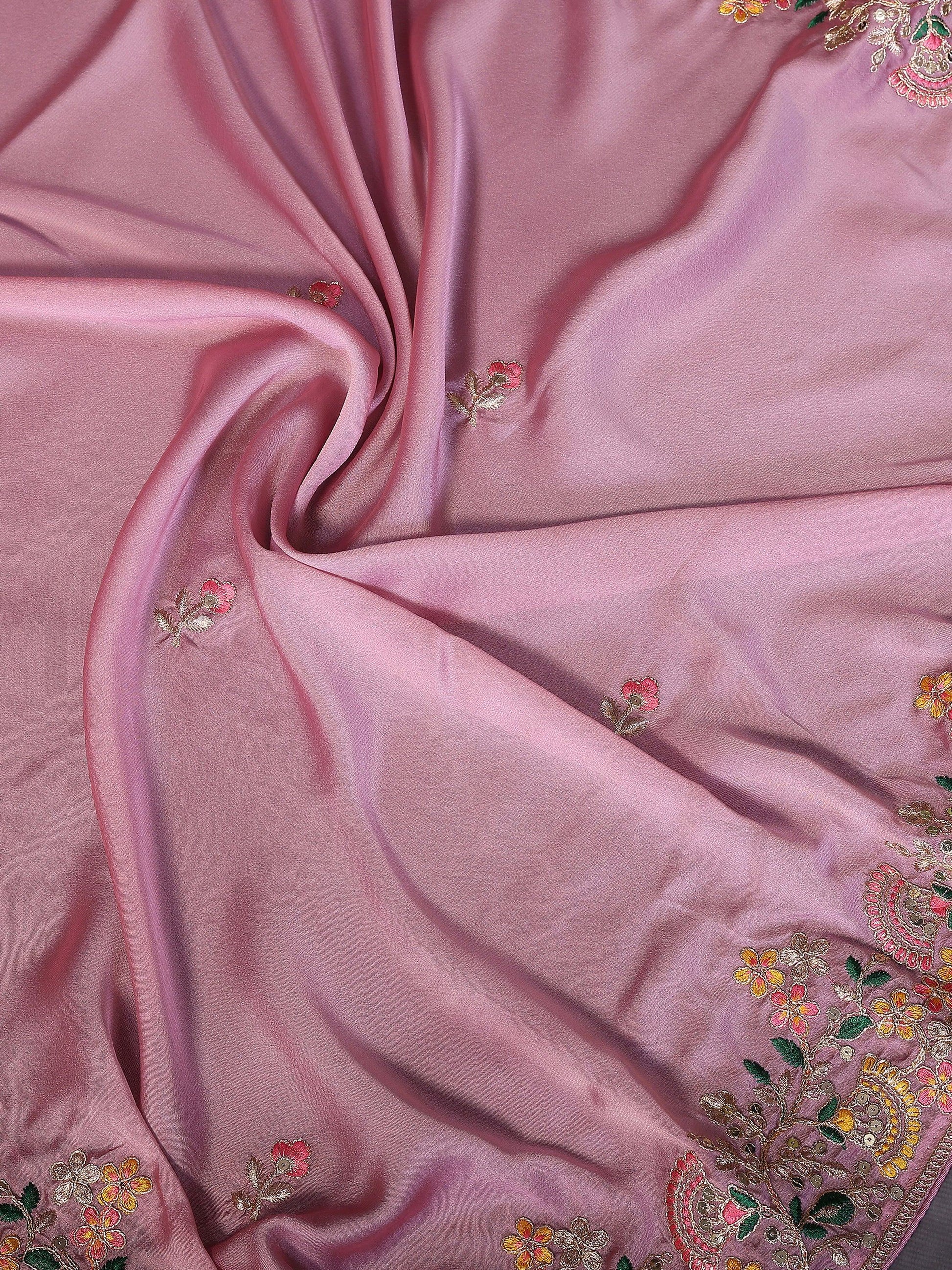 Amazing Pink Dori Work Silk Event Wear Saree With Blouse