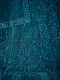 Charming Teal Blue Thread Work Net Wedding Wear Lehenga Choli With Dupatta