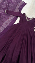 Amazing Purple Sequins Work Silk Festivals Wear Palazzo With Dupatta