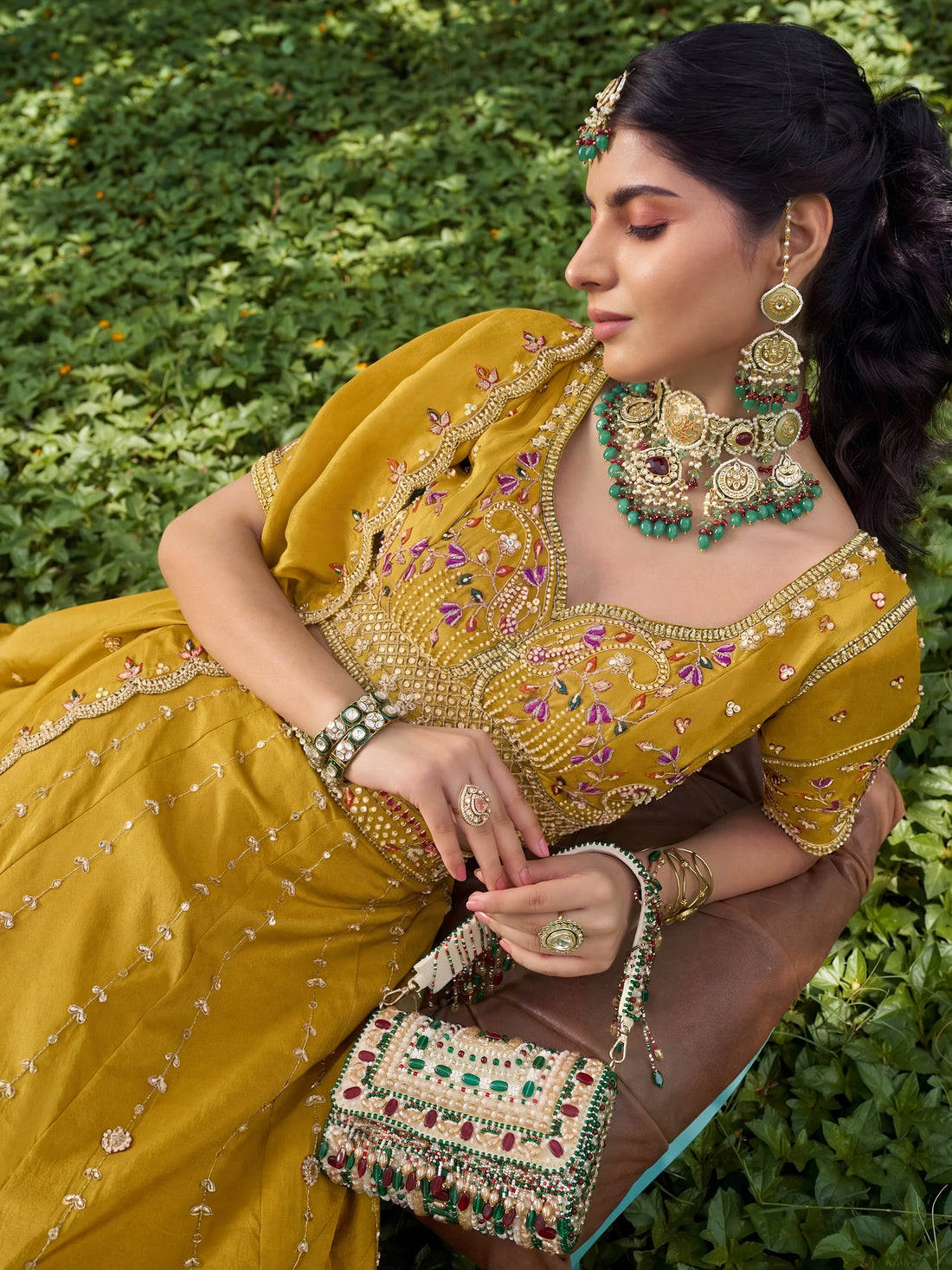 Wonderful Yellow Embroidery Silk Festival Wear Lehenga Choli