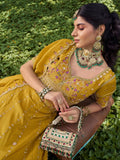 Wonderful Yellow Embroidery Silk Festival Wear Lehenga Choli