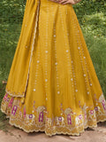Wonderful Yellow Embroidery Silk Festival Wear Lehenga Choli