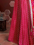 Remarkable Pink Sequins Embroidery Chinon Silk Lehenga Choli