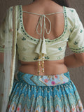 Attractive Multi Color Floral Printed Chinon Festival Wear Lehenga Choli