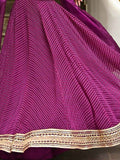 Precious Purple Leheriya Printed Georgette Festival Wear Lehenga Choli