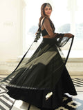Lovely Black Sequins Georgette Party Wear Lehenga Choli