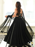 Lovely Black Sequins Georgette Party Wear Lehenga Choli