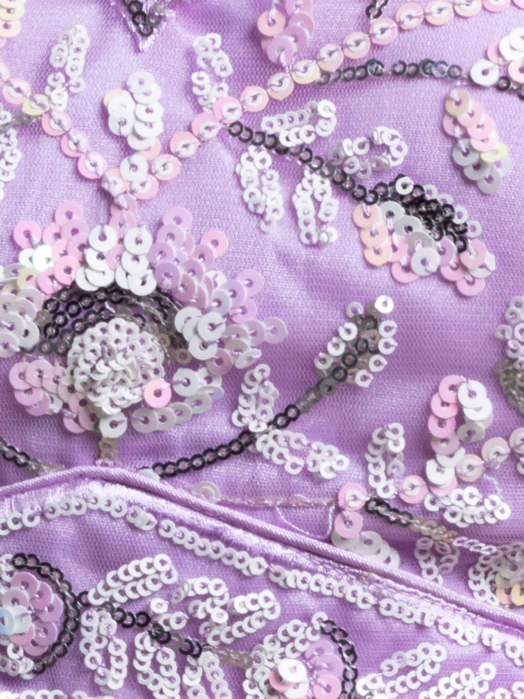 Surprising Lavender Sequins Net Reception Wear Lehenga Choli
