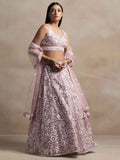 Wonderful Pink Sequins Net Party Wear Lehenga Choli With Dupatta