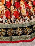 Beautiful Cream Floral Printed Silk Wedding Lehenga Choli With Dupatta