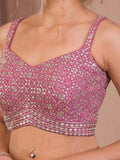 Attractive Pink Sequins Georgette Engagement Wear Lehenga Choli