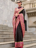 Adorable Black Weaving Banarasi Silk Traditional Saree With Blouse - Zeel Clothing