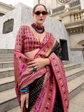 Adorable Black Weaving Banarasi Silk Traditional Saree With Blouse - Zeel Clothing