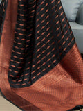 Adorable Black Woven Soft Silk Festival Wear Saree With Blouse - Zeel Clothing