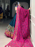 Adorable Blue Foil Work Tussar Silk Traditional Lehenga Choli - Zeel Clothing