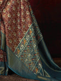 Adorable Brown Patola Printed Silk Traditional Saree With Blouse - Zeel Clothing