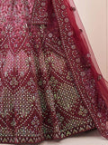 Adorable Burgundy Sequins Soft Net Wedding Wear Lehenga Choli - Zeel Clothing