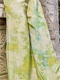 Adorable Floracance Green Printed Silk Palazzo Top With Jacket - Zeel Clothing