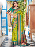 Adorable Light Green Weaving Paithani Silk Saree With Blouse - Zeel Clothing