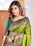 Adorable Light Green Weaving Paithani Silk Saree With Blouse - Zeel Clothing