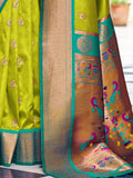 Adorable Light Green Weaving Paithani Silk Saree With Blouse - Zeel Clothing
