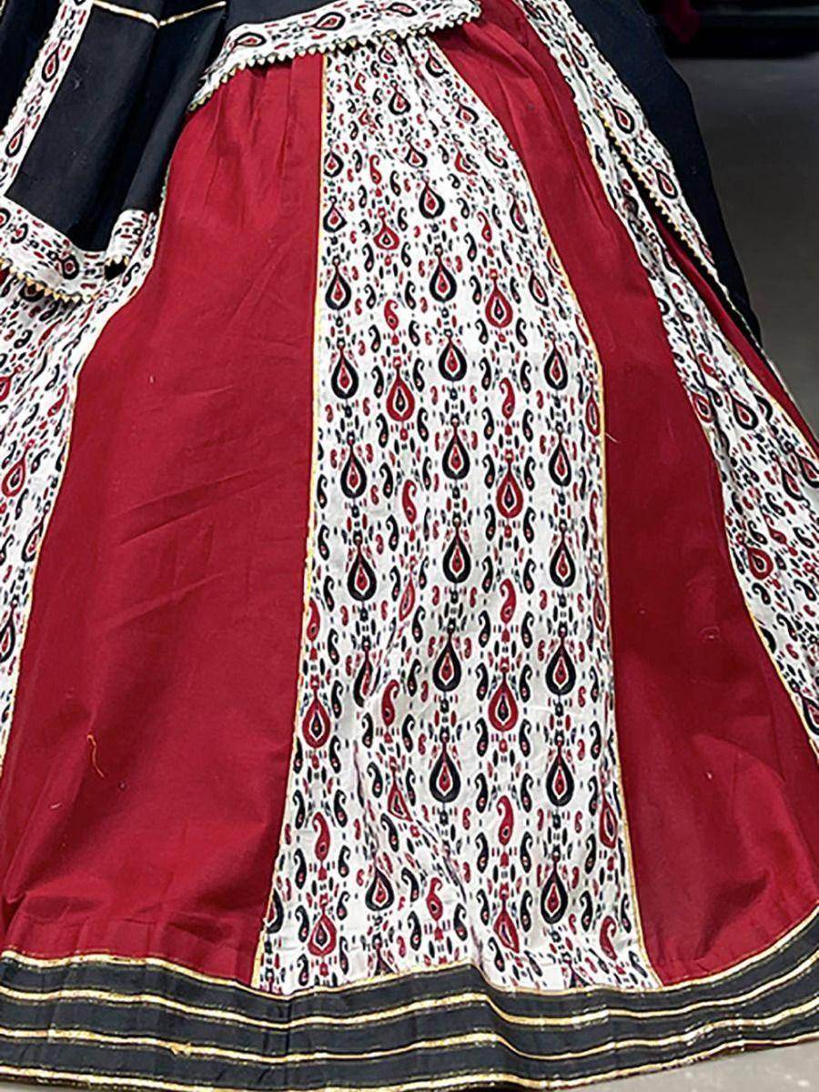 Adorable Maroon Digital Printed Cotton Navratri Wear Lehenga Choli - Zeel Clothing