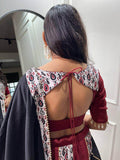 Adorable Maroon Digital Printed Cotton Navratri Wear Lehenga Choli - Zeel Clothing