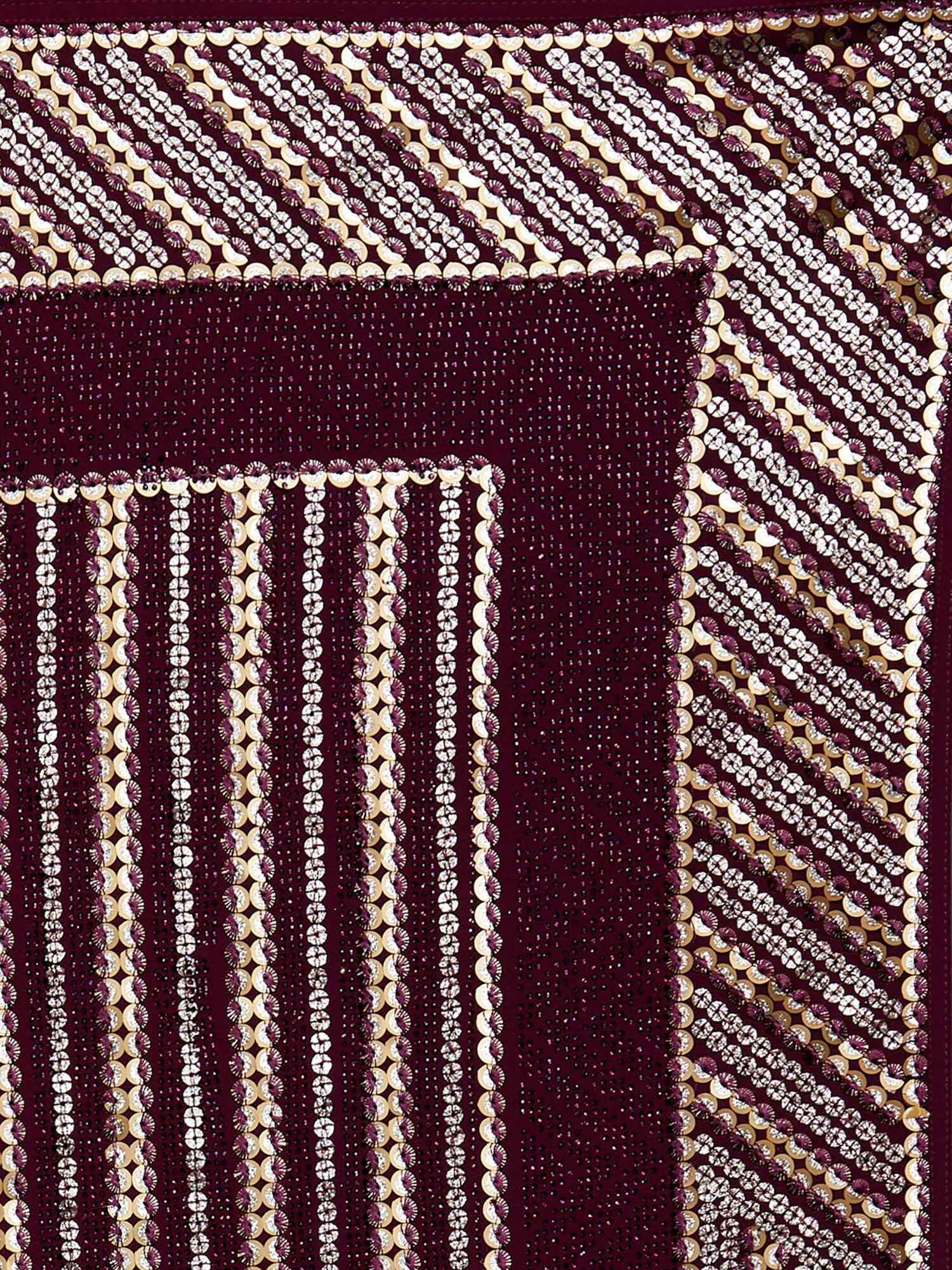 Adorable Maroon Sequins Georgette Cocktail Party Wear Saree - Zeel Clothing