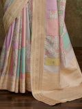 Adorable Multi-Color Digital Printed Silk Saree With Blouse - Zeel Clothing