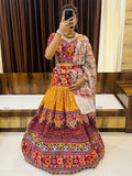 Adorable Multi-color Gamthi Work Cotton Traditional Lehenga Choli - Zeel Clothing
