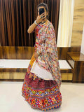 Adorable Multi-color Gamthi Work Cotton Traditional Lehenga Choli - Zeel Clothing