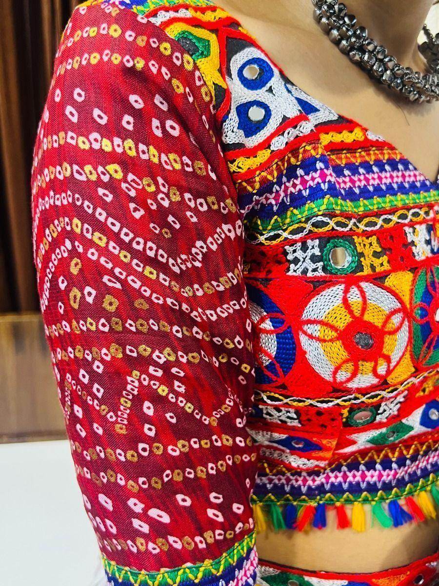 Adorable Multi-color Gamthi Work Cotton Traditional Lehenga Choli - Zeel Clothing