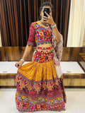 Adorable Multi-color Gamthi Work Cotton Traditional Lehenga Choli - Zeel Clothing