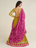 Adorable Mustard Yellow Mirror Work Silk Navratri Lehenga Choli - Zeel Clothing