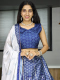 Adorable Navy Blue Printed Art Silk Event Wear Lehenga Choli - Zeel Clothing