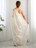 Adorable Off-White Sequins Net Event Wear Saree With Blouse - Zeel Clothing