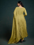 Adorable Olive Green Organza Traditional Salwar Suit With Dupatta - Zeel Clothing