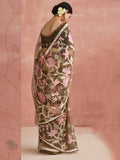 Adorable Olive Green Printed Organza Traditional Saree With Blouse - Zeel Clothing