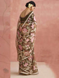Adorable Olive Green Printed Organza Traditional Saree With Blouse - Zeel Clothing