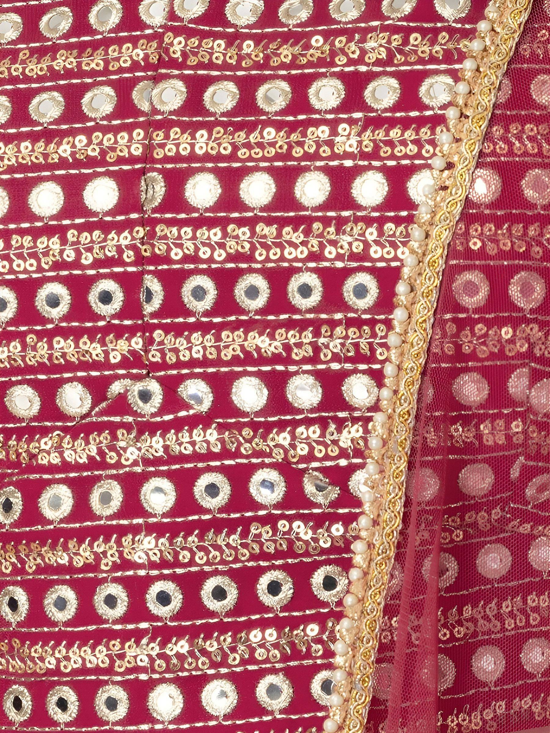 Adorable Pink Georgette Engagement Wear Lehenga Choli With Dupatta