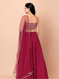 Adorable Pink Georgette Engagement Wear Lehenga Choli With Dupatta - Zeel Clothing