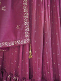 Adorable Pink Mirror Work Georgette Wedding Wear Lehenga Choli - Zeel Clothing