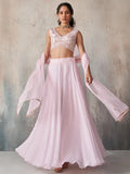 Adorable Pink Sequins Georgette Sangeet Wear Lehenga Choli - Zeel Clothing