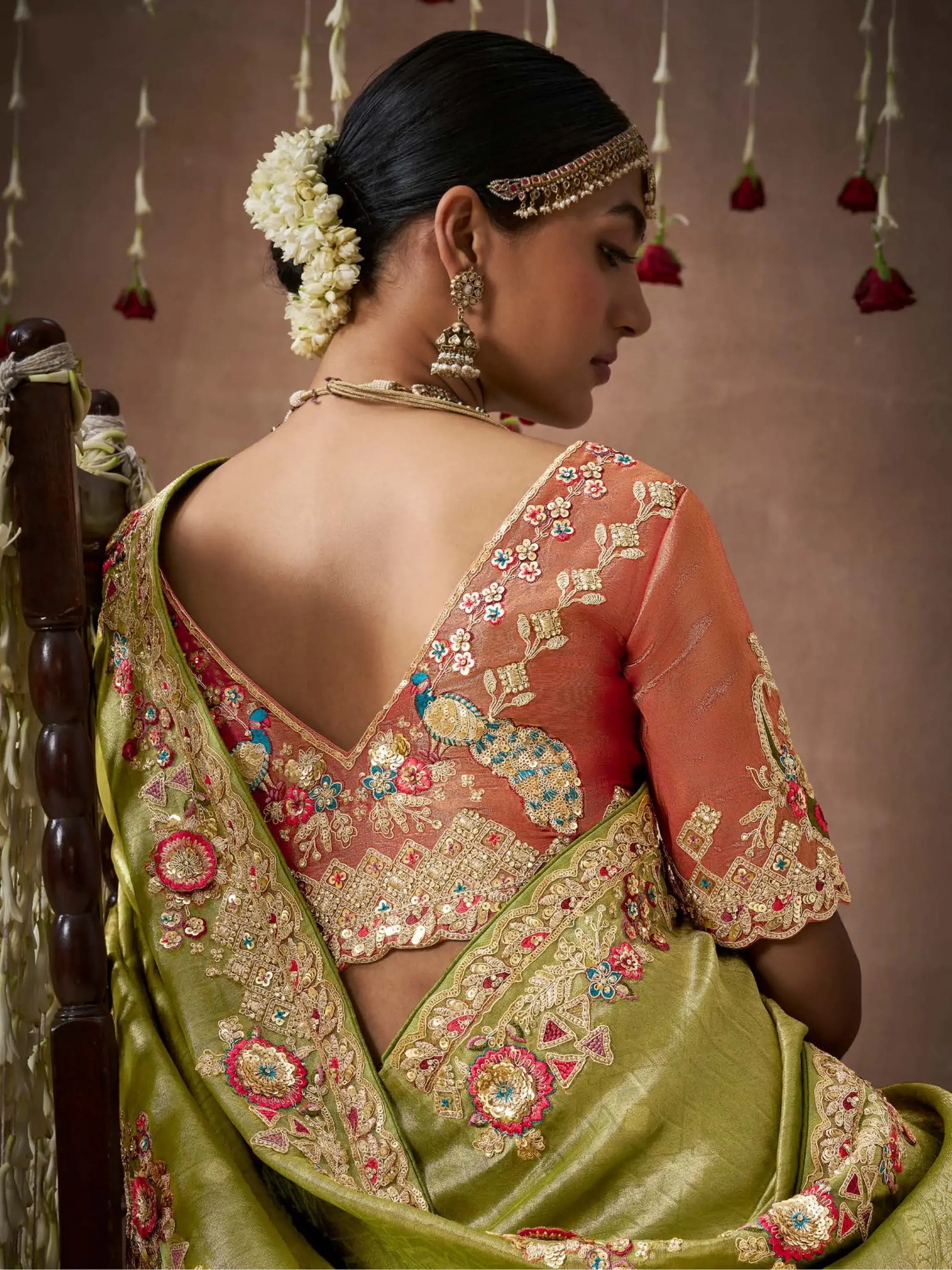 Adorable Pista Green Heavy Border Work Silk Festival Wear Saree - Zeel Clothing