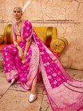 Adorable Rani Pink Zari Weaving Georgette Festival Wear Saree - Zeel Clothing