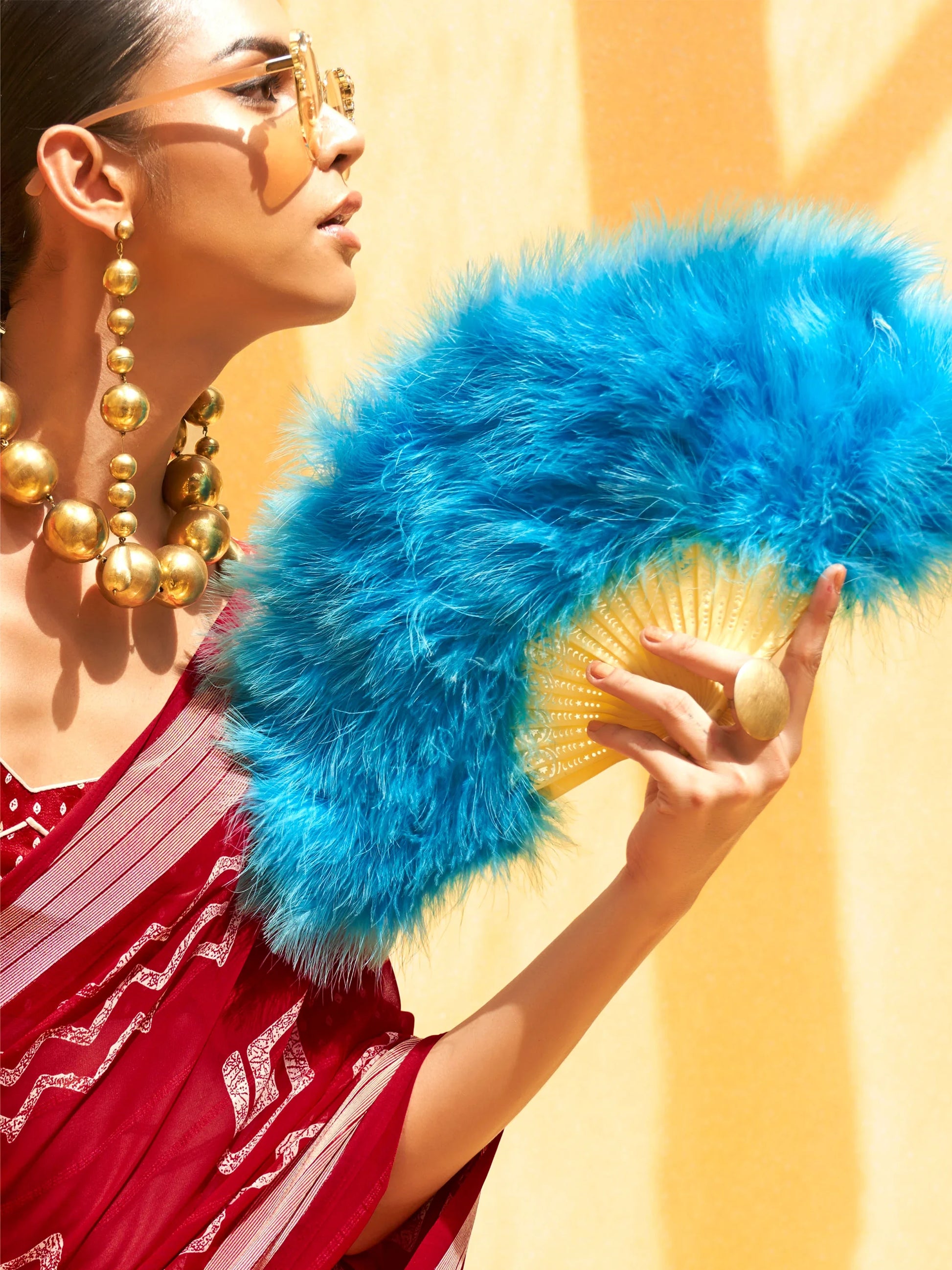 Adorable Red Foil Printed Georgette Festival Wear Saree With Blouse - Zeel Clothing