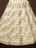 Adorable White Sequins Slub Silk Engagement Wear Lehenga Choli - Zeel Clothing