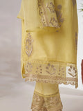 Adorable Yellow Embroidered Organza Haldi Wear Pant Suit With Dupatta - Zeel Clothing