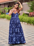 Adoring Royal Blue Gamthi Work Georgette Navratri Special Gown - Zeel Clothing